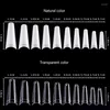 偽の爪500pcs白いクリアフルカバーアクリルチップ延長偽の芸術装飾マニキュアアクセサリーの長いプレス
