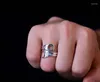 Pierścienie klastra Regulowane klucze -pierścień kluczy Zatrzymanie dźwigni narzędzie biżuteria bezpłatna rozmiar pomysł na prezent