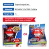 Minifig Super Wings 5 ​​Inches Transforming Jett Dizzy Donnie Deformation Airplane Robot Action Figures Transformation Animation Kid Toys J230629