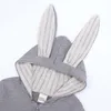 Rompers födda Baby Boys Rabbit Cartoon Hooded Spring Autumn Spädbarn Jumpsuits Easter Bunny Romper dragkedja kläder 230628