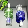 Glass Smoking Pipes Manufacture Hand-blown hookah Bongs Colored Skeleton Glass Water Smoke Bottle new