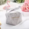 Emballage cadeau 2023 arrivée marbre couleur mariage boîte à bonbons sac Kraft papier Suger Case chocolat boîtes sacs pour bébé douche fête