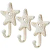 Crochets 3 pièces mur décoratif forme d'étoile de mer cintres à une seule broche décorations de Style nautique pour la cuisine de la chambre