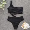 Costumi da bagno da donna Bikini sexy da donna 2023 Costume da bagno estivo Monospalla Fasciatura senza schienale Vita alta Costume da bagno femminile brasiliano da spiaggia