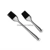 Bbq Tools Accessories Sile Sauce Basting Brush Stainless Steel Handle Pastry Barbecue For Cooking Marinating Jk2007Xb Drop Deliver Dhnds