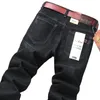 Hommes s Jeans 2023 Top Marque Confort Droite Denim Pantalon D'affaires Casual Élastique Mâle Haute Qualité Pantalon 230629