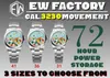 EW Factory 3230 حركة 41-36-31 مللي متر ساعات رجالي عالية الجودةأيس أزرق مضيء نمط بالون 904 زجاج ياقوت صلب