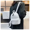 Sacs d'école Mini femmes sacs à dos tendance Nylon femme sac petit sac à dos blanc pour adolescentes étudiant sac à dos décontracté 230629