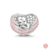 For pandora charms authentic 925 silver beads Family Forever Pendant Mom Dad Amulet Dangle Charm DIY