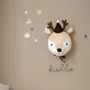 Cosas de la pared de la felpa Decoración de la habitación de los niños Elefante Ciervo Unicornio Cabeza de animal 3D Decoración colgante de pared para niños Decoración de la habitación del cuarto de niños Regalo de la niña 230629