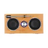 Jogadores retro vintage rádio super sem fio baixo fm rádio bambu multimídia alto-falante clássico receptor usb com mp3 player controle remoto