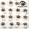 Stud Earrings MADALENA SARARA 6-7mm Earring Round Freshwater Pearl Plum Flower Style Within Three Colors Options