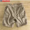 Pantalons pour hommes 2023 été coton solide Shorts hommes de haute qualité décontracté affaires Social taille élastique plage hombre 230630