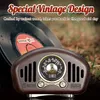 Radyo Klasik Vintage Retro Ahşap FM AM SD MP3 Bluetooth Şarj Edilebilir Radyo Hoparlör Destekleri Aux Fonksiyon Güçlü Bas Yüksek Hacim