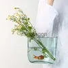 Vases Creativity Glass Bag Vase Shopping Basket Bubble Vase Desktop Storage Fruit Basket Modern Home Decoration Flower Arrangement x0630