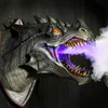 Декоративные предметы Статуэтки Dragon Legends Prop 3d Настенный динозавр Дымовой свет Wall Art Скульптура Форма Статуя Home Decor Room Halloween Decoration 230629