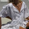 カジュアルドレス2023気質通勤刺繍新鮮な甘いシンプルで快適な夏の女性のミッドリーブミニボヘミアンドレス
