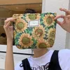 Storage Bags Flower Print Make Up Pouch Elegant Retro Organizer Clutch Soft Large Capacity Casual Simple Exquisite For Weekend Vacation