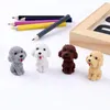 Radiergummi 36 PCs niedliche Teddy Welpen Eraser Cartoon Simulationshund kann Bleistift Eraser Kindersportpreis Kawaii Briefpapier einfügen