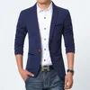 새로운 도착 남자 블레이저 새로운 봄 패션 브랜드 고품질 코튼 코트 슬림 맞는 남자 정장 Terno Masculino 블레이저 Men2283