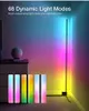 LED-hoekvloerlamp, dimbare RGB-kleur, 140 cm vloerlamp met app/afstandsbediening muzieksynchronisatie voor huisdecoratie