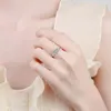 Cluster Rings QUKE Real Moissanite Diamond Heart Ring Pure S925 Sterling Silver 18K Gold Plating For Women Fine Jewelry Wedding Gift