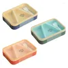 Set di stoviglie Bento Lunch Box Contenitori a 3 scomparti a prova di perdite Scatole Senza BPA Lavabili in lavastoviglie Colori per adulti Bambini T21C