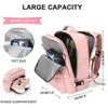 学校のバッグ女性大型旅行バックパック荷物ストラップ付きスタイリッシュなカジュアルデイパックUSB充電ポートバックパック230629