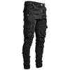 Män s jeans 2023 mode y2k streetwear designer kläder smala fast färg multi fickor last byxor män pantalones hombre jeans för män 230629