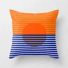 Coussin / Décoratif Vibrant Orange Rainbow Sunset Imprimer Couverture Abstraite Lignes Géométriques Couverture Canapé Voiture Bureau Housse De Coussin Décor À La Maison R230630