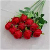 Couronnes De Fleurs Décoratives Tête Unique Artificielle Une Rose 51Cm Longueur Simation Pour La Maison Fête De Mariage Festival Décor Drop D Dhxhg