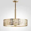 Pendant Lamps Chinese Luxury Iron Gold Lights Living Room Villa El Modern Home Study Round Decorative LED Hanging Fixtures