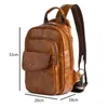 School Bags MOTAORA Men s Retro Mini Backpack Genuine Leather Multifunctional Backpacks For Men Vintage Handmade Male Chest 230629