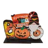 Altre forniture per feste festive Happy Halloween Centrotavola in legno Segni Dolcetto o scherzetto Boo Bat Fantasma Decorazioni da tavolo Drop Deliv Dhovf