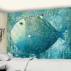 Autre décor à la maison gros poisson petite maison tapisserie mystérieuse psychédélique hippie art tapisseries suspendues pour salon décor Tapiz R230630