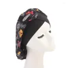Pinces à cheveux femmes Satin bonnet de sommeil Bonnet en soie chapeau couvre-chef large bande élastique chimio casquettes Hijab Turbante style bijoux