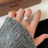 Cluster Ringe Vintage Luxus Faux Barock Perle Einstellbar Für Frauen Mode Elegante Silber Farbe Verlobung Jahrestag Schmuck Geschenk