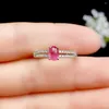 Cluster Rings CoLife Jewelry Candy Color Tourmaline Ring For Daily Wear 4 6mm Natural Pink Silver 925 Gemstone