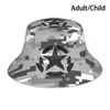 Baretten Camouflage Pixel Urban Met Army Star Bucket Hat Sun Cap Symbool Grijs Wit Militair Gewapend Angst