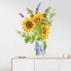 Altre decorazioni per la casa Disposizione dei fiori di girasole dipinti Adesivi per frigorifero per porta Camera da letto Decorazione per armadio domestico Rimovibile R230630