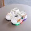 Sandalen PU Leer Zomer Voor Kinderen LED Licht Trend Mode Strand Schoenen Kinderen antislip Jongens Meisjes 230630