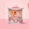 Doll House Accessories 3D Trähus Diorama Toys Diy Handmade Dollhouse Puzzle Model Handmade Miniature Dollhouse With Furnitures Kit for Children 230629