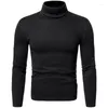 Men's Sweaters 2023 High Neck Wool Lining Sweater Autumn/Winter Solid Color Casual T-shirt Brand Underlay