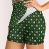 Skirts Gold Shamrock Print Skirt Women St Patricks Day Mini Summer Streetwear High-waist Pattern Oversize Casual A-line