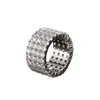 13 mm storlek 612 4 rader tennisring koppar guld silver kubik zirkon isade ut ringar hip hop smycken9639590