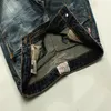 Ganze dunkle Herren-Denim-Biker-Jeans, hochwertiges Markendesign, Herrenhose, Größe 28 bis 38, gerade zerrissene Jeans für Herren U2446