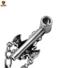 Smoke pipes portable stainless steel chain smoking Pipe mini metal smoke accessory carry tobacco pipe accessories disposable shisha vape pen
