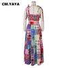 Dwuczęściowa sukienka CM.Yaya Plaid Print Kobiety Big Swing Cape Ball Stun