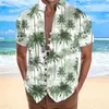 Mäns casual skjortor man singelbröst kort ärmknapp upp skjorta strand semester män manschett stativ krage