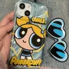 Top Designer Cartoon Cute Solglasögon PowerGirls Case iPhone 13 14 Pro Max 12 Mini 11 XS XR X 8 7 Plus Printed Back Cover Deluxe Full Coverage Protective Case